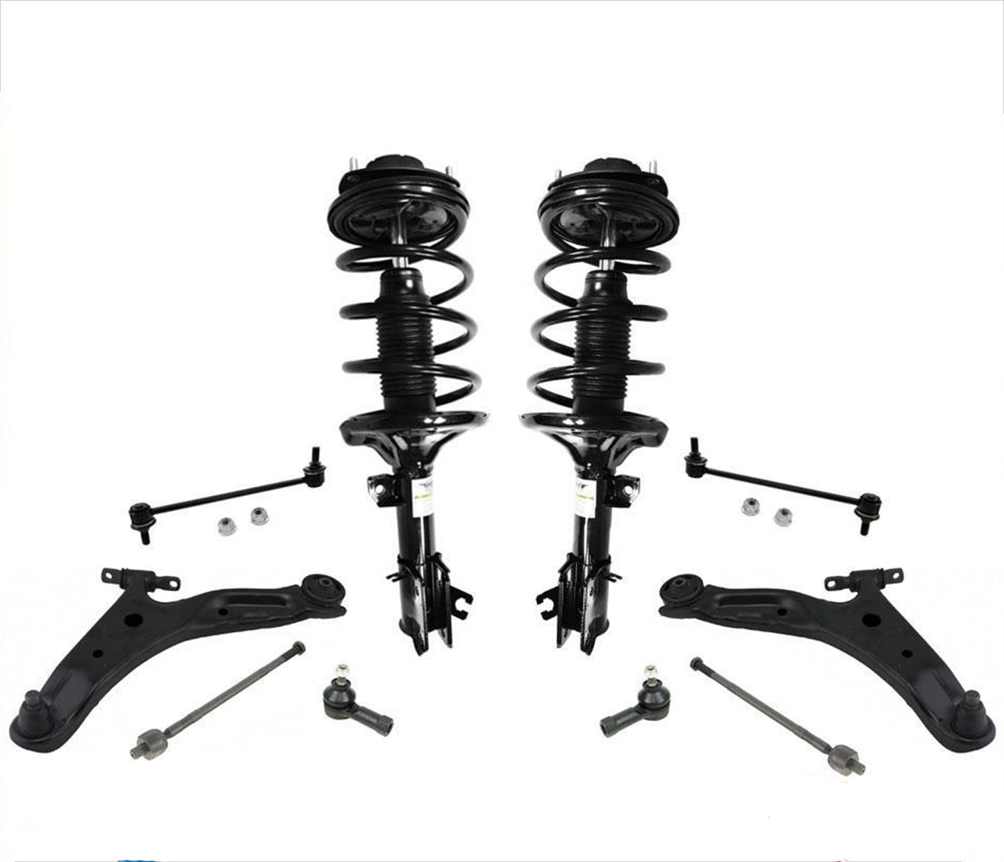 Front Coil Spring Struts + Control Arms + Chassis Kit for 01-06 Hyundai Santa Fe
