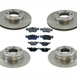 Front Brake Rotors Ceramic Pads & Rear Rotors & Brake Pads Fits 92-1998 BMW 318i