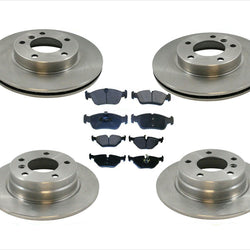 Front Brake Rotors Ceramic Pads & Rear Rotors & Brake Pads Fits 92-1998 BMW 318i