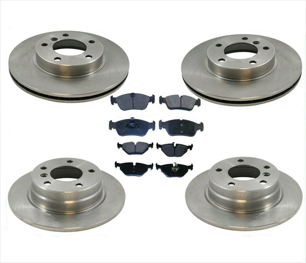 Front Brake Rotors Ceramic Pads & Rear Rotors & Brake Pads Fits 92-1998 BMW 318i