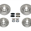 Front & Rear Disc Brake Rotors & Ceramic Brake Pads for 2012-2018 Toyota Yaris