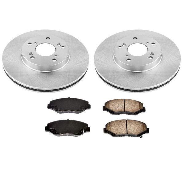 Pastillas de freno de cerámica de rotores delanteros de 11" para Honda Accord 4 puertas 2.4L 07-12 No XL-S