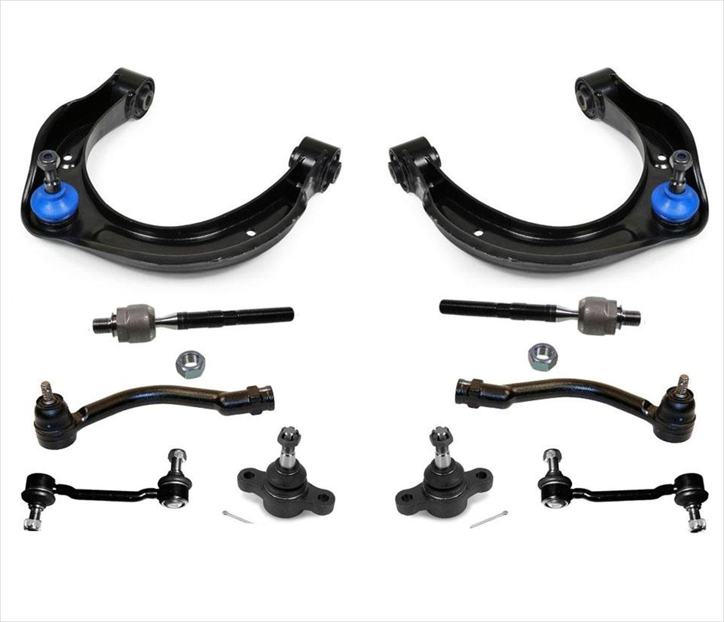 Fits 2007-2009 Amanti Control Arms Ball Joints Tie Rods Sway Bar 10Pc Kt