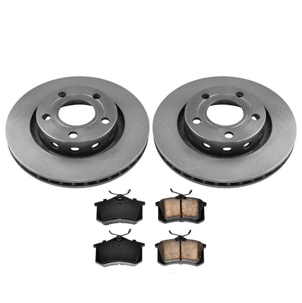 Rear 269mm Brake Rotors and Ceramic Brake Pads for Audi A8 Quattro 2000-2003