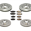 Front & Rear Brake Disc Rotors & Ceramic Brake Pads for Lincoln LS 2000-06