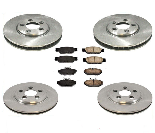 Front & Rear Brake Disc Rotors & Ceramic Brake Pads for Lincoln LS 2000-06