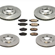 Rotores de freno de disco delantero y trasero y pastillas de freno de cerámica para Lincoln LS 2000-2006