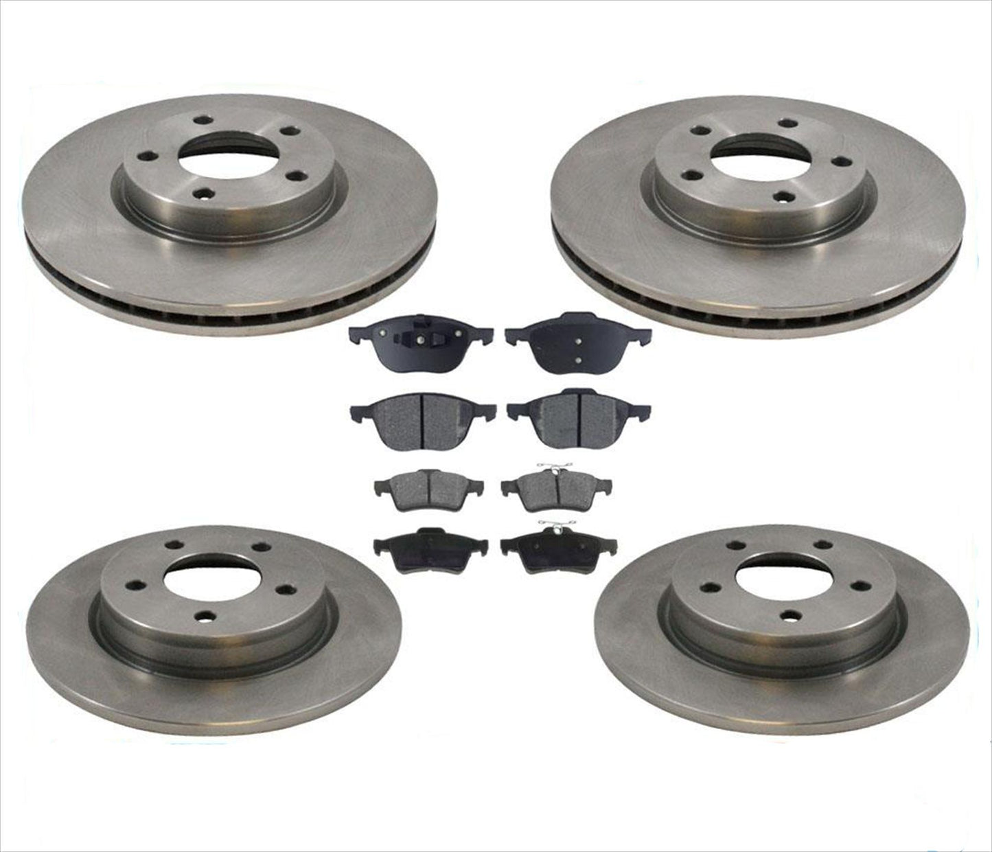 Brake Rotors & Ceramic Pads for 2006-13 Mazda 3 2.3L 2.5L (All-Front & Rear)