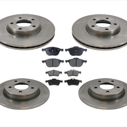 Rotores de freno y pastillas de cerámica para Mazda 3 2.3L 2.5L 2006-13 (todo delantero y trasero)