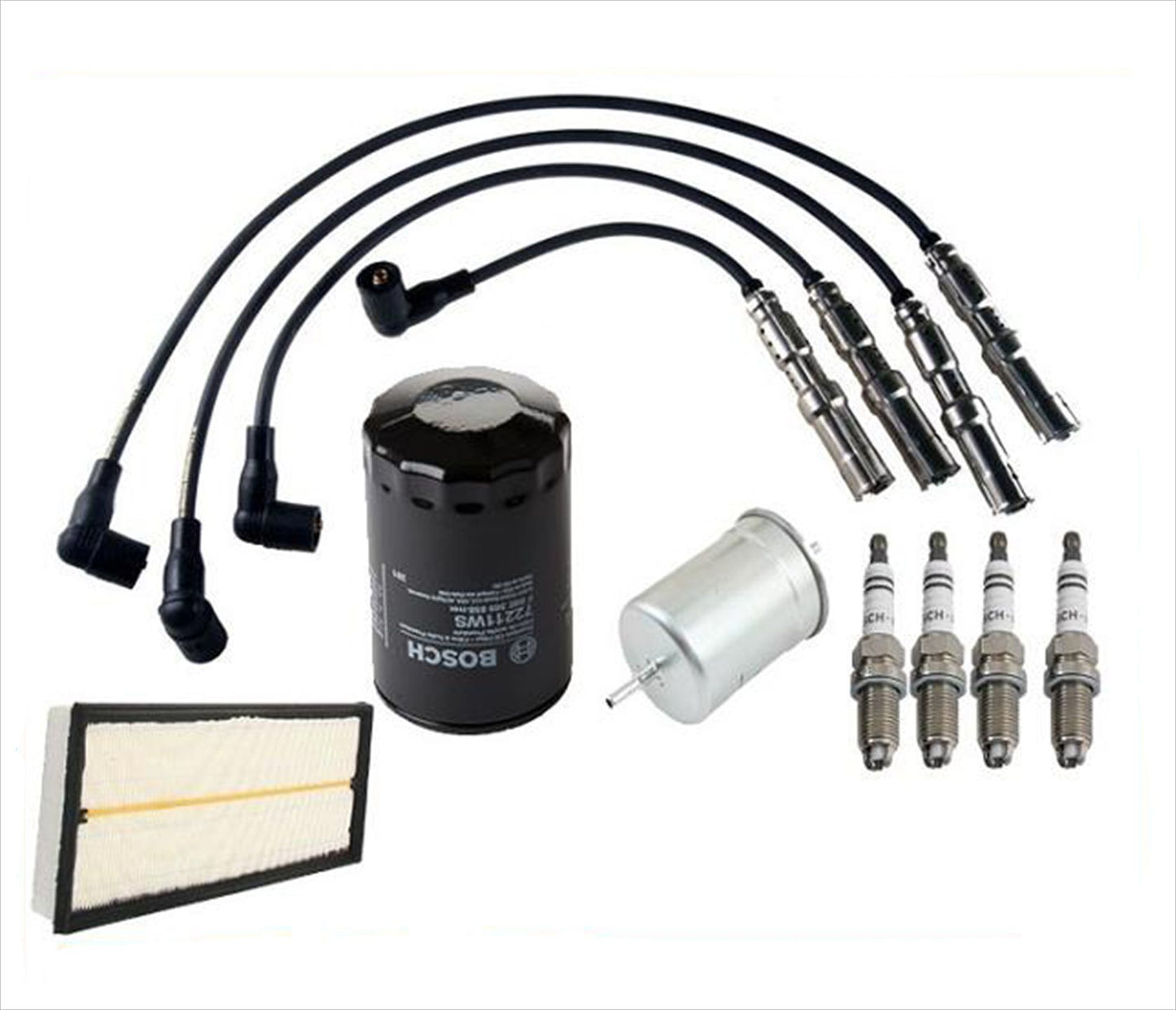 Kit de afinación con filtros de cables de bujías Volkswagen Beetle Golf Jetta 99-01 2.0L