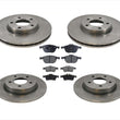 Fits For 04-13 Mazda 3 2.3L 2.5L Only Front & Rear Brake Rotors & Ceramic Pads