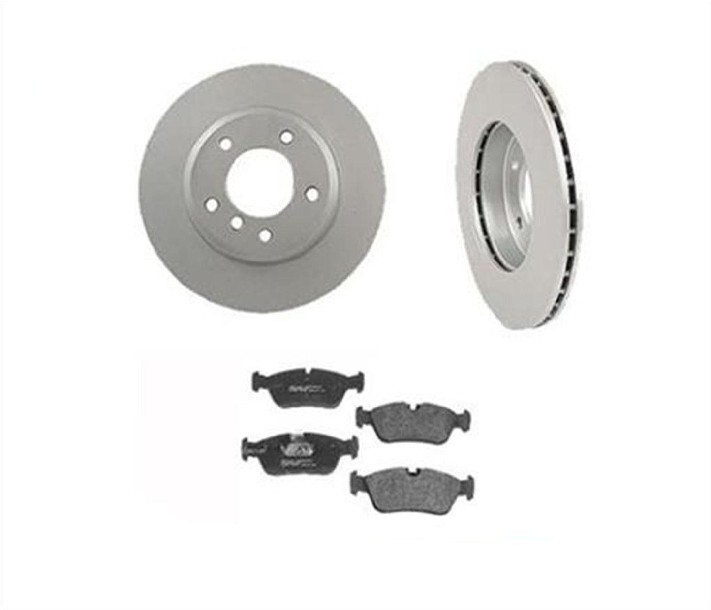 (2) BMW 34173 Front Disc Brake Rotor & Brake Pads Fits For 01-05 325i
