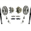 For 00-01 Ram Pick Up 1500 4x4 With REAR ABS Only Rotors Pads Ball Joints Shocks