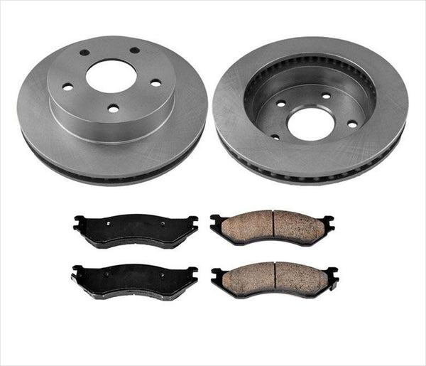 Front Rotors Brake Pads for Dodge Ram 1500 Pick Up 4 Wheel Drive 00-01