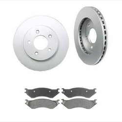 For 4 wheel Drive 00-01 Dodge Pickup Ram 1500 Disc Brake Rotors Ceramic Pads