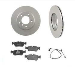 Front Brake Rotors & Pads & Sensor for 2001-2005 BMW 325Xi