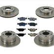 Front & Rear Disc Brake Rotors & Brake Pads for 2001-2002 BMW Z3 Coupe 3.0L