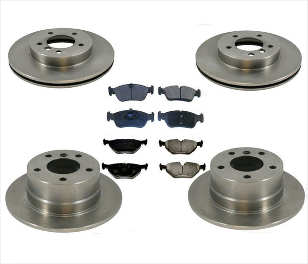 Front & Rear Disc Brake Rotors & Brake Pads for 2001-2002 BMW Z3 Coupe 3.0L