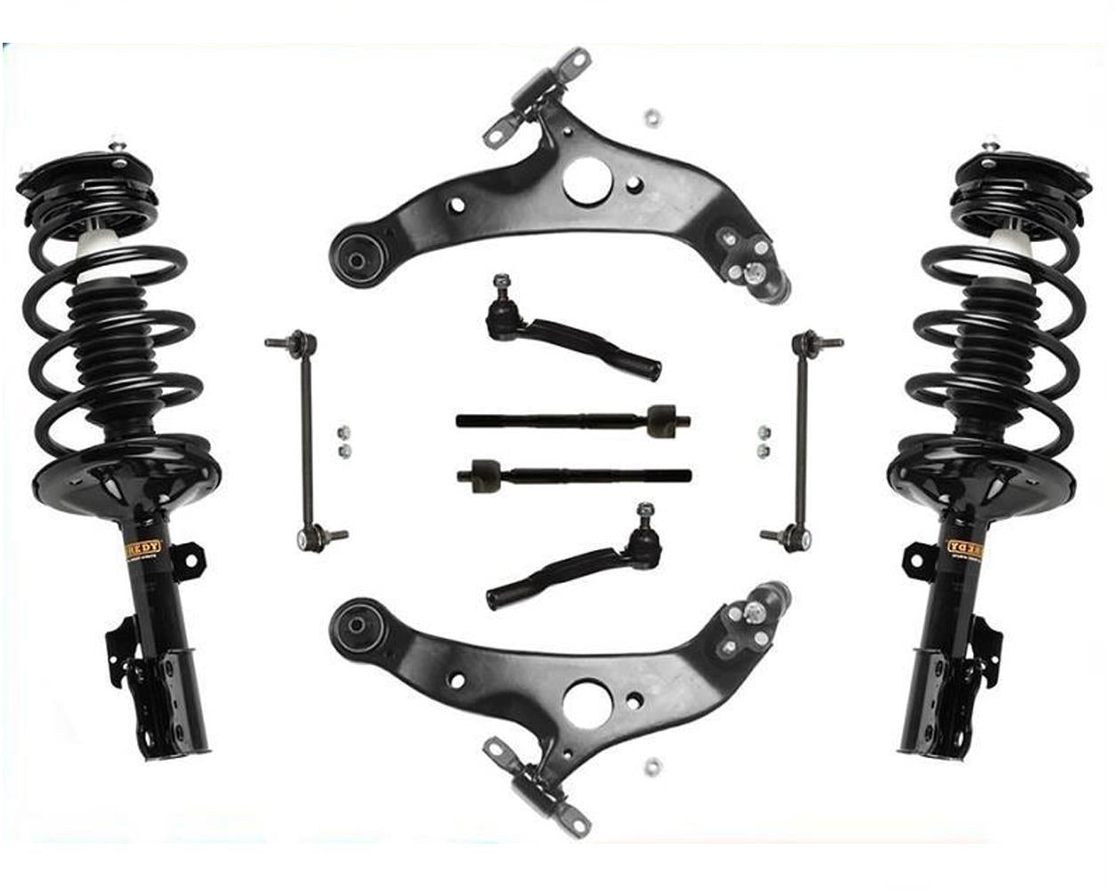 Fits 04-06 Sienna Front Wheel Drive 7 Pass Front Struts 8 Pcs Chassis Kit