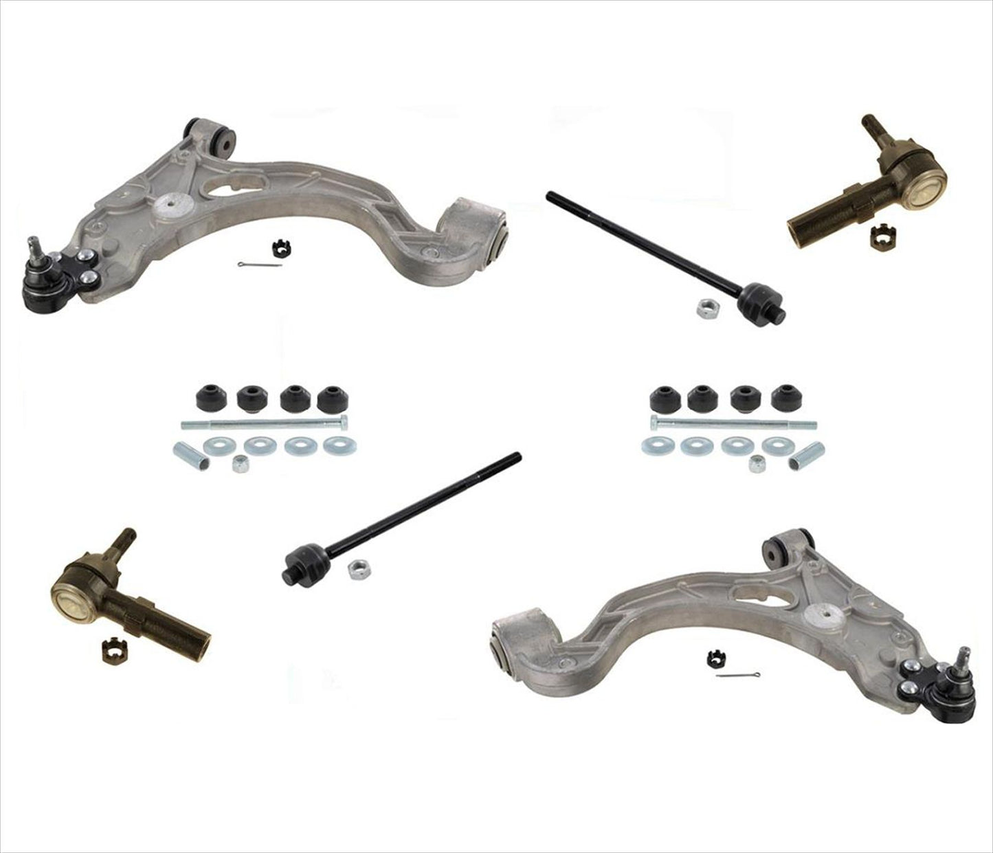 Front Lower Control Arms Tie Rods & Links For Pontiac Bonneville 2000 2001 2005