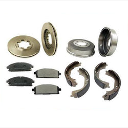 Rotores delanteros y tambores traseros con pastillas delanteras y zapatas de freno traseras 98-99 Dodge Durango