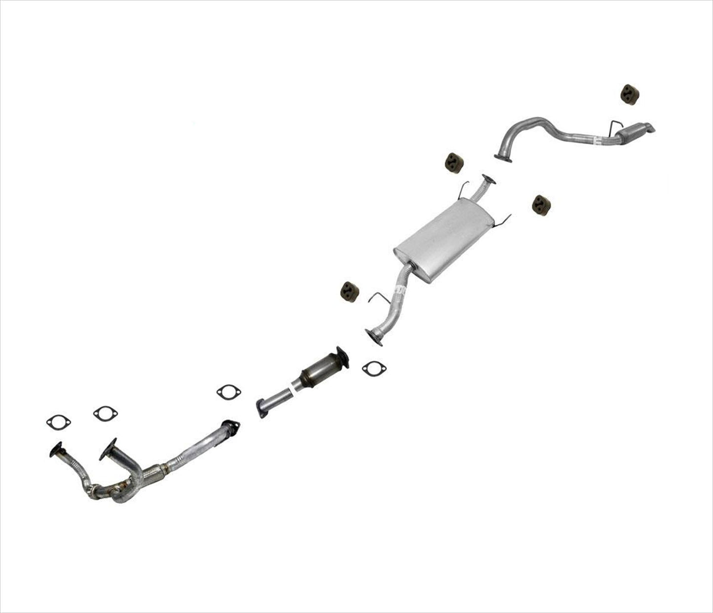 Tubo flexible Y con silenciador medio convertidor y tubo de escape para Kia Sorento 03-05