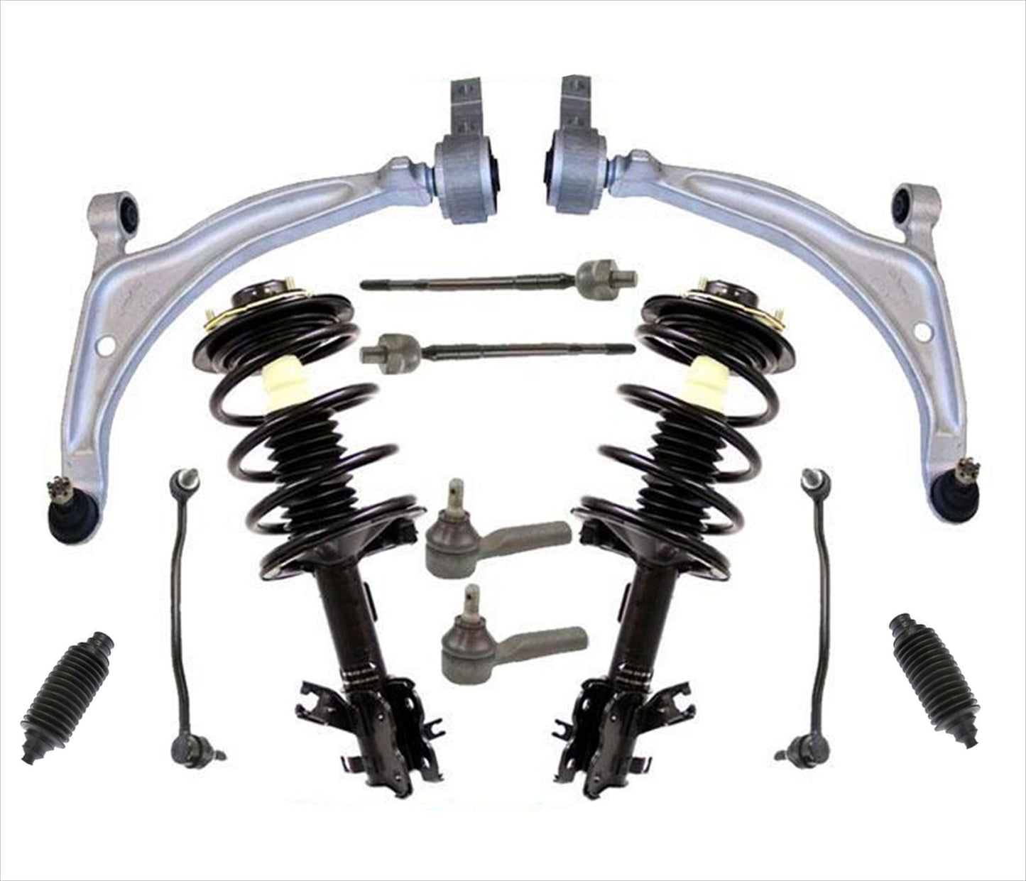 Coil Spring Struts Control Arms Sway Bar Links Tie Rods For 04-08 Nissan Maxima