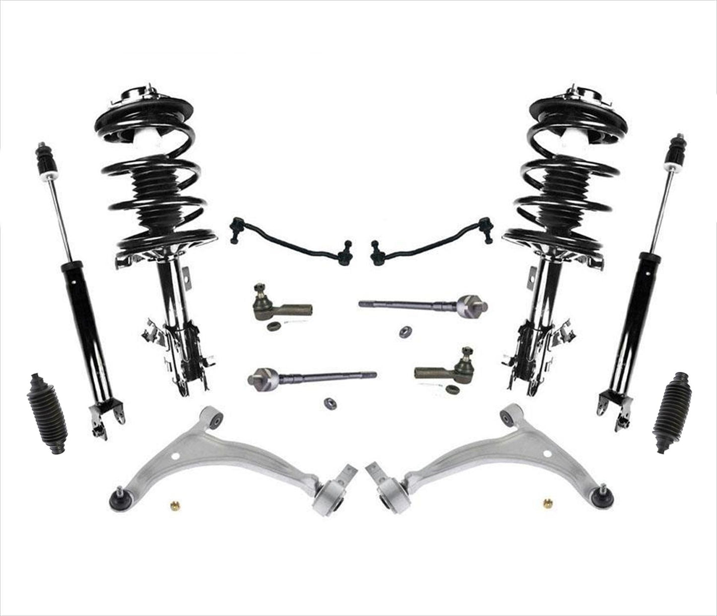 Control Arms Tie Rods Sway Bar Complete Struts 12Pc For 2004-2008 Nissan Maxima