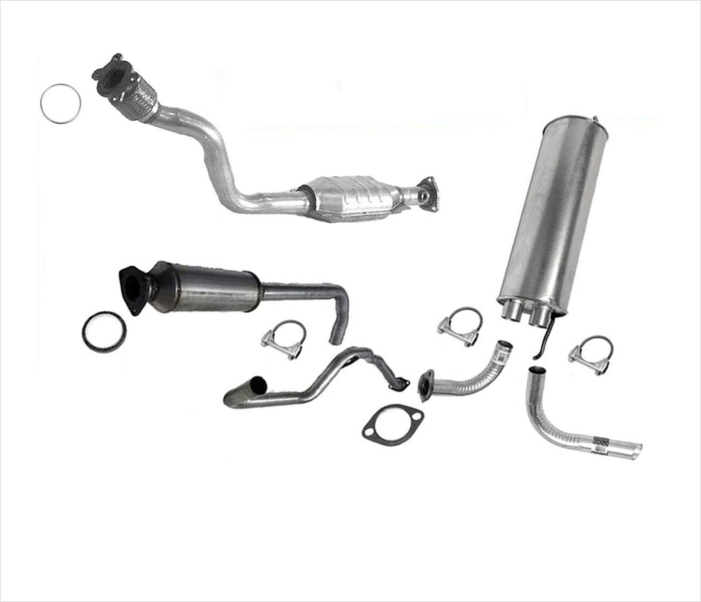 Sistema de tubo de escape silenciador convertidor de tubo flexible Eng para 97-98 GM Malibu 2.4L