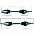 Ejes de eje CV izquierdo y derecho para Chrysler Sebring 2.4L 07-09 2.4L solo