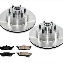 Front Brake Rotors & Brake Pads for Dodge Dakota 91-96 Rear Wheel Drive Rear ABS