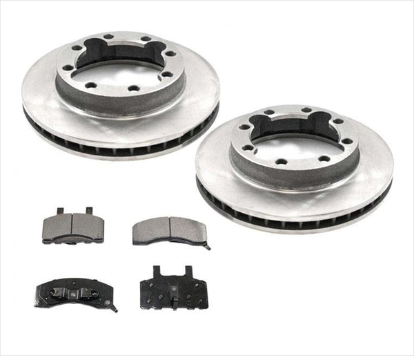 Frt Brake Rotor Ceramic Pads 8 Stud Fits 88-2000 Chevy K2500 4x4 Pick Up Only