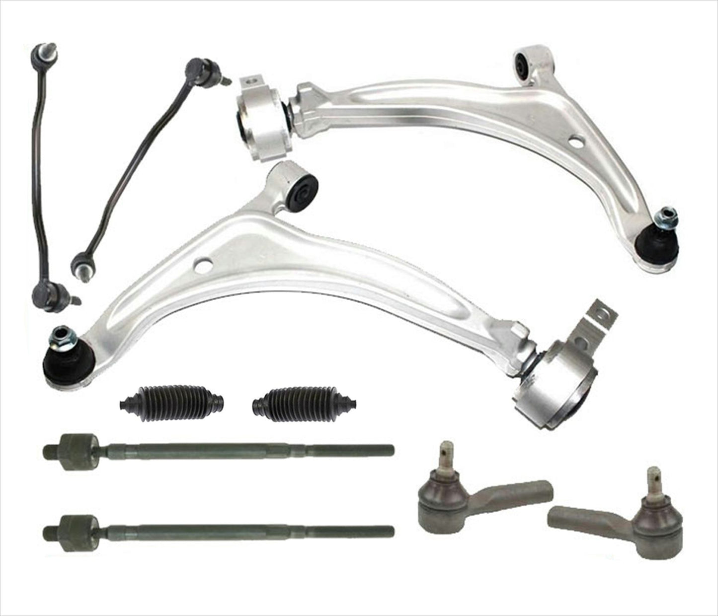 Front Lower Control Arm W/ Ball Joints Tie Rods Links for Nissan Altima 02-06