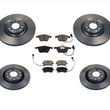 Front & Rear Rotors & Ceramic Brake Pad Set 6pc for AUDI S4 2004-2009