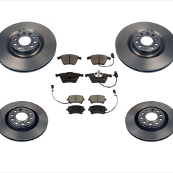 Front & Rear Rotors & Ceramic Brake Pad Set 6pc for AUDI S4 2004-2009