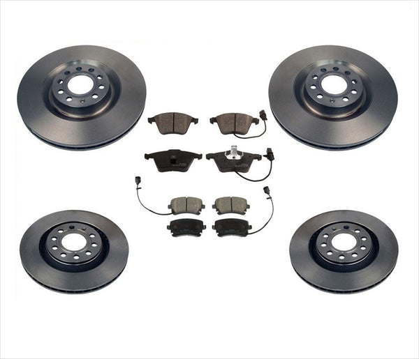 Front & Rear Rotors & Ceramic Brake Pad Set 6pc for AUDI S4 2004-2009