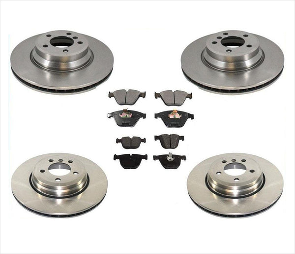 For BMW 2002-2005 745Li 745i Front & Rear Brake Rotors & Brake Pads 6Pc Kit