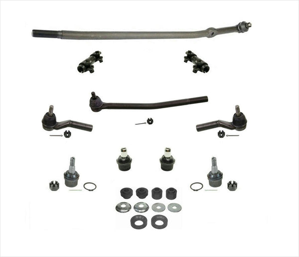 Kit de varilla de acoplamiento de arrastre, bujes de rótula, Kit de 11 piezas para Ford E150 Van 2007