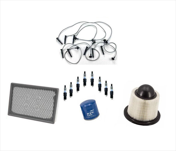 Ignition Wire Set 8 Platinum Plugs Air Oil Filter for Ford F150 F250 4.6L 97-99