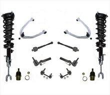 Compatible con Nissan 350Z 2003-09 Conjunto de puntal delantero izquierdo y derecho y brazos superiores 8 piezas