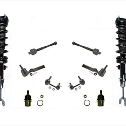 Front Complete Spring Strut Assembly & 8pc Chassis Kit for Nissan 350Z 03-09 RWD