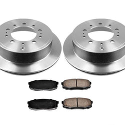 (2) Rear Disc Brake Rotors Ceramic Pads 3pc for Lexus LX570 08-19