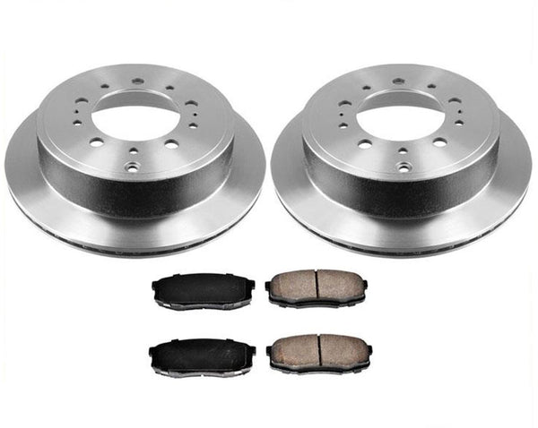 (2) Rear Disc Brake Rotors Ceramic Pads 3pc for Lexus LX570 08-19