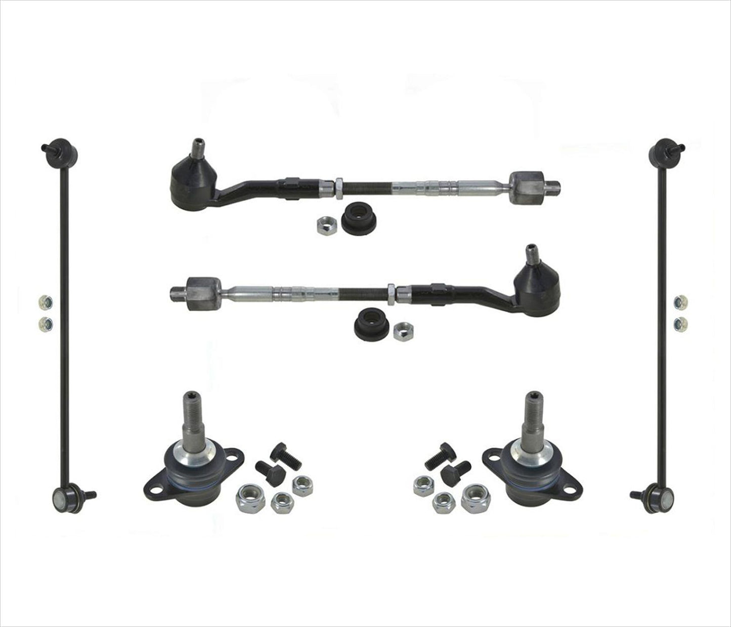 Kit de 8 piezas para varillas de amarre, rótulas y eslabones aptos para BMW 06-07 525Xi