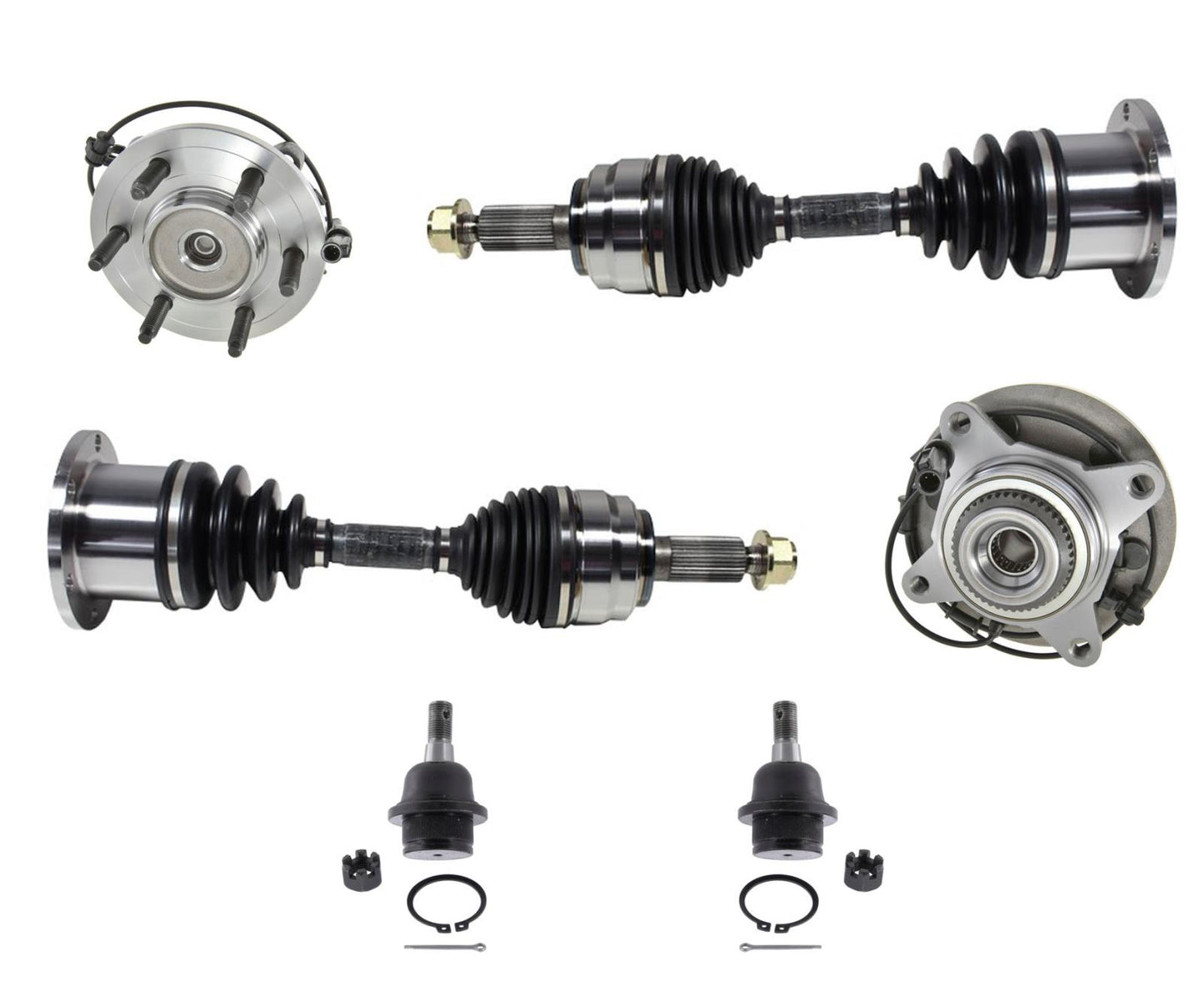 CV Axles Hub Bearing Assembly ABS For 2001-2002 Ford Expedition 4 Wheel Drive