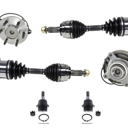 CV Axles Hub Bearing Assembly ABS For 01-02 Ford Expedition 4 Wheel Drive 4x4 6p