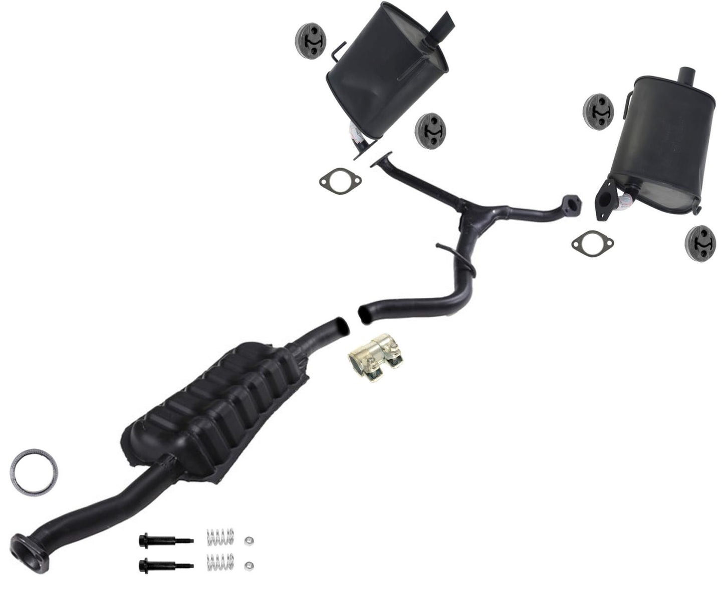 Silenciadores dobles de tubo de sistema de escape para 08-11 Impreza 4 puertas Sedan 2.5L