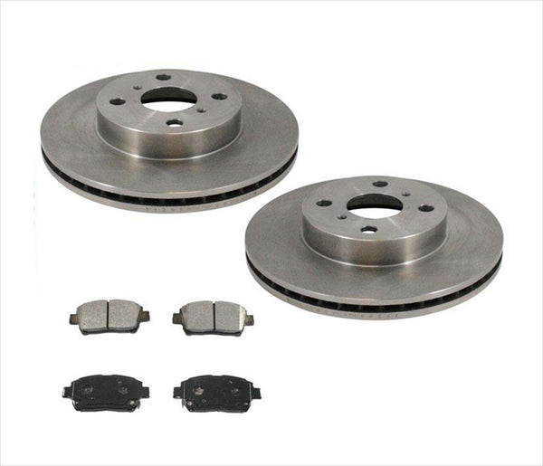 Front Brake Rotors & Ceramic Brake Disc Pads 3pcs for Toyota Prius 2001-2003