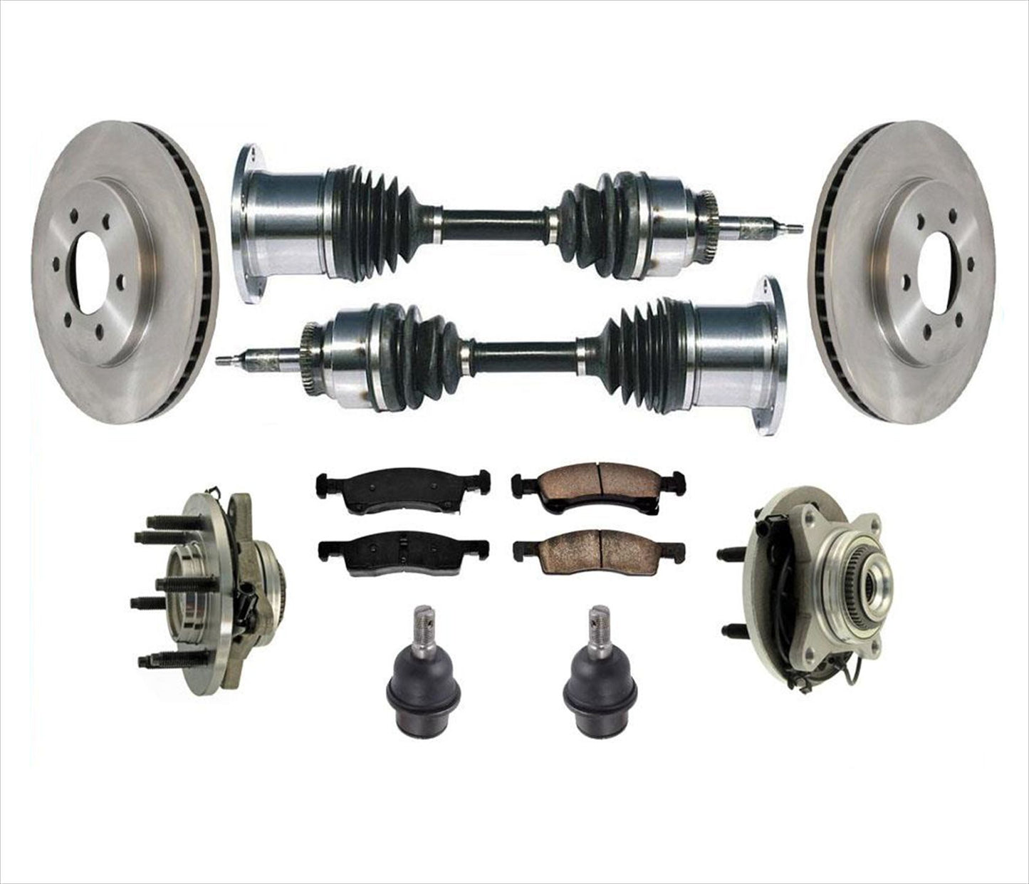 Front Wheel Bearings CV Axles Ball Joints For 03-06 Expedition 4 Wheel Drive