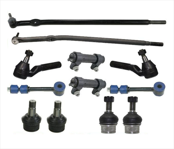 For 86-94 Ford F250 4 Wheel Drive 3850LB Frt Axle Drag Links Ball Joints 12Pc